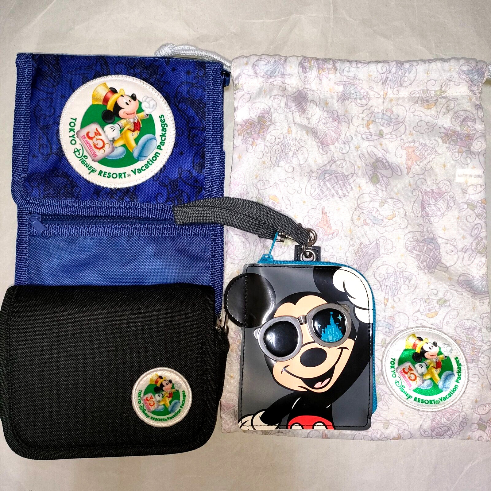 Tokyo Disney Resort Official Vacation Packages Bag & Pouch 4 types set Very rare