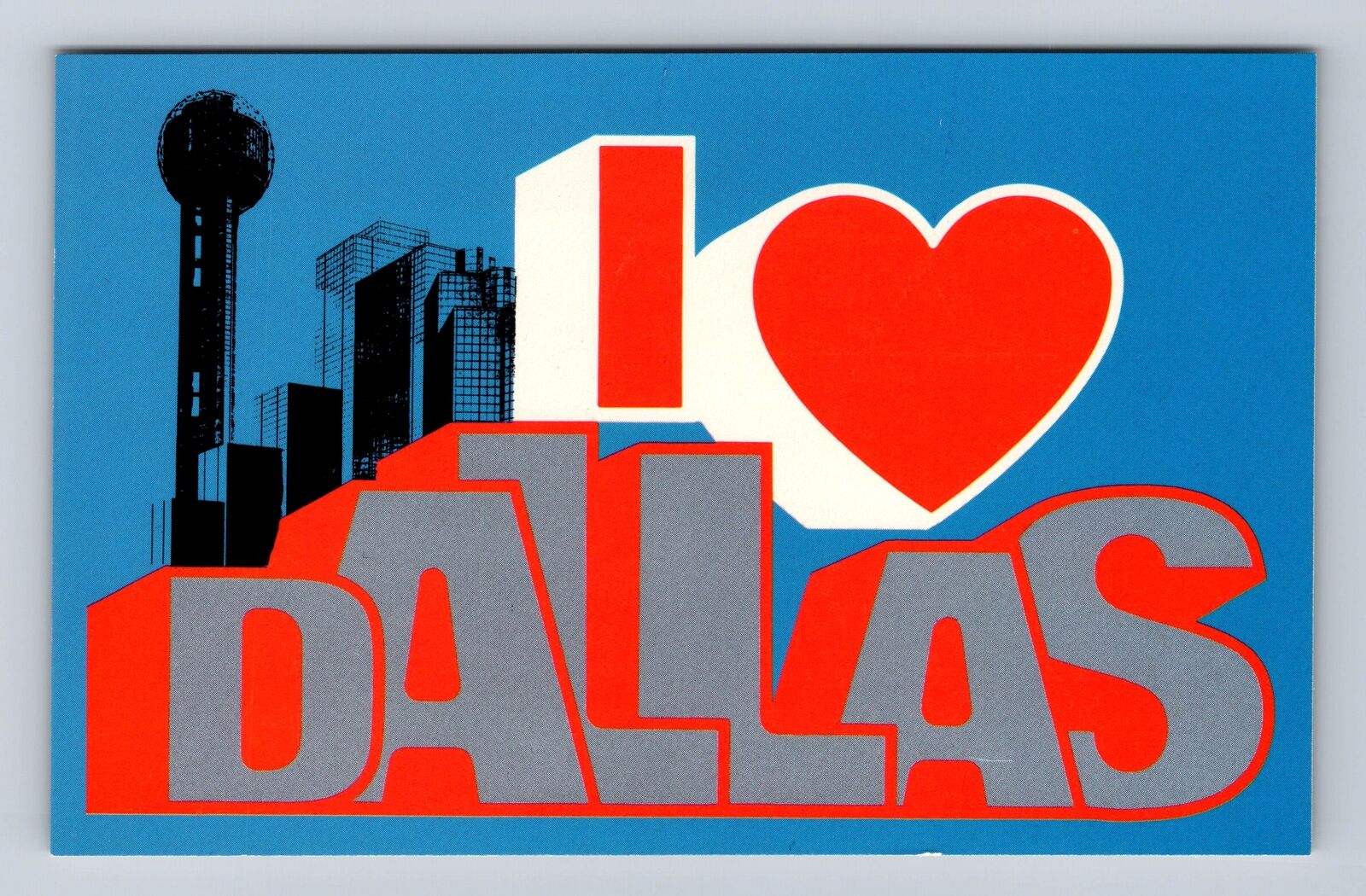 Dallas TX-Texas, LARGE LETTER GREETING, Antique Vintage Souvenir Postcard