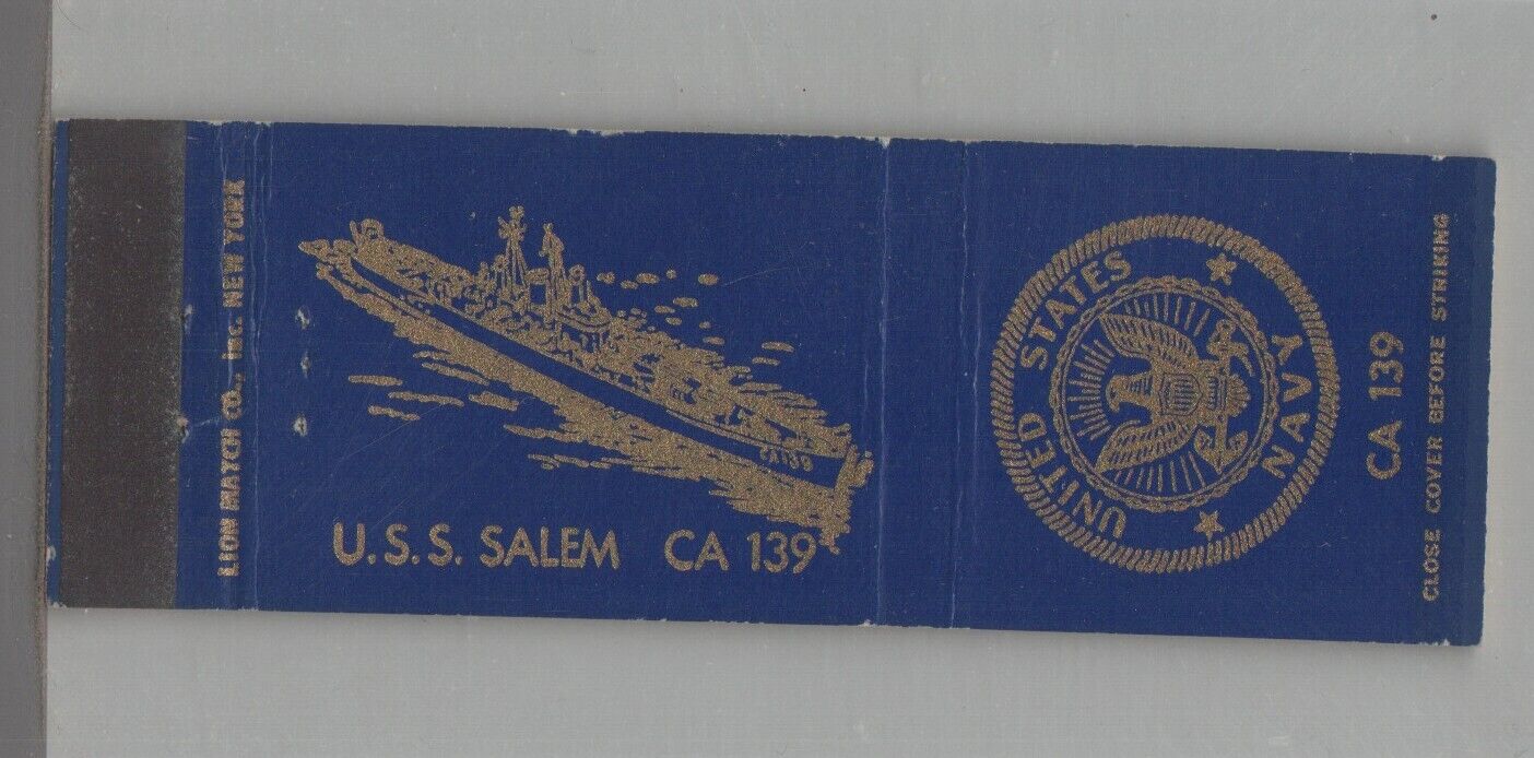 Matchbook Cover - US Navy Ship - USS Salem CA-139