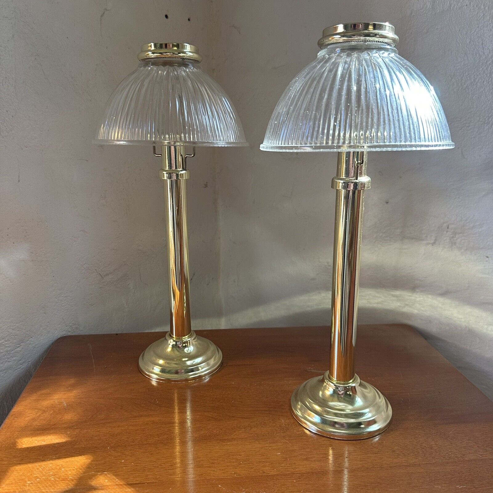 Partylite P0472 Retired Vintage Gaslight Candle Lamp, EUC *SET OF TWO*