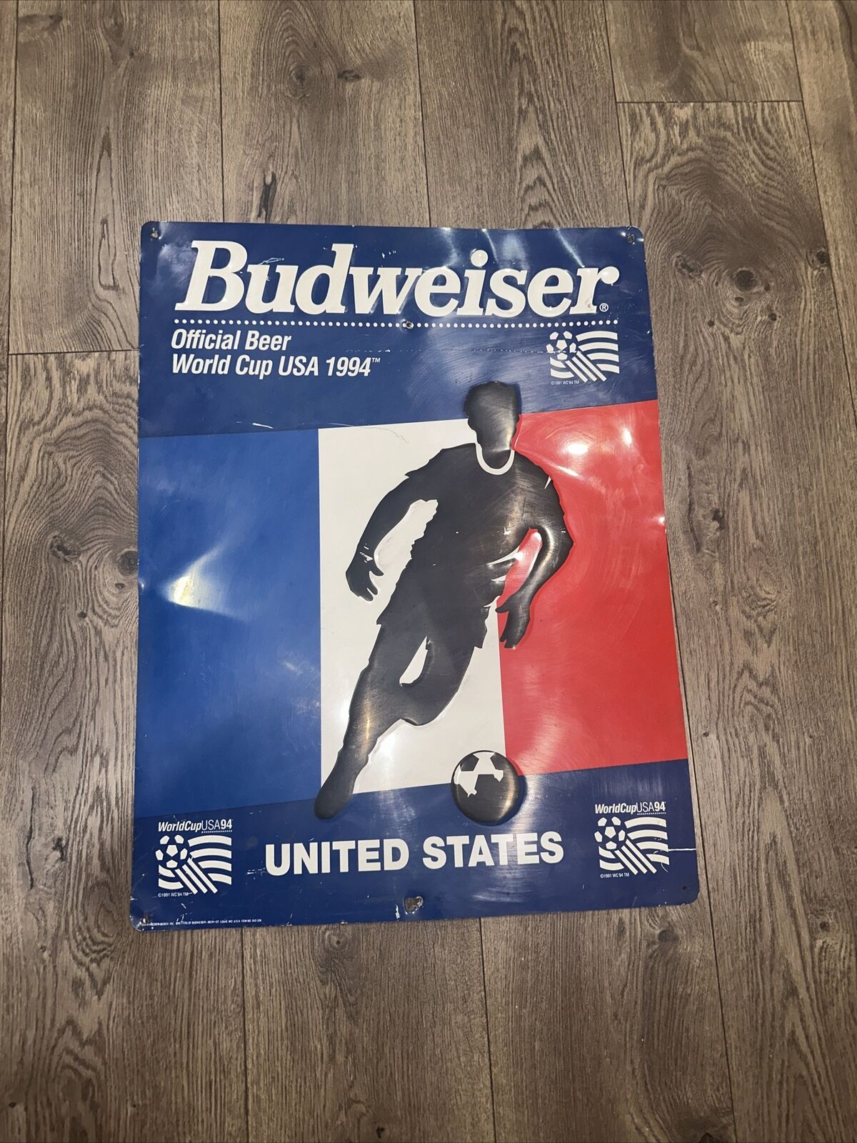 VTG Budweiser Bar Sign 94 Soccer World Cup Team USA 