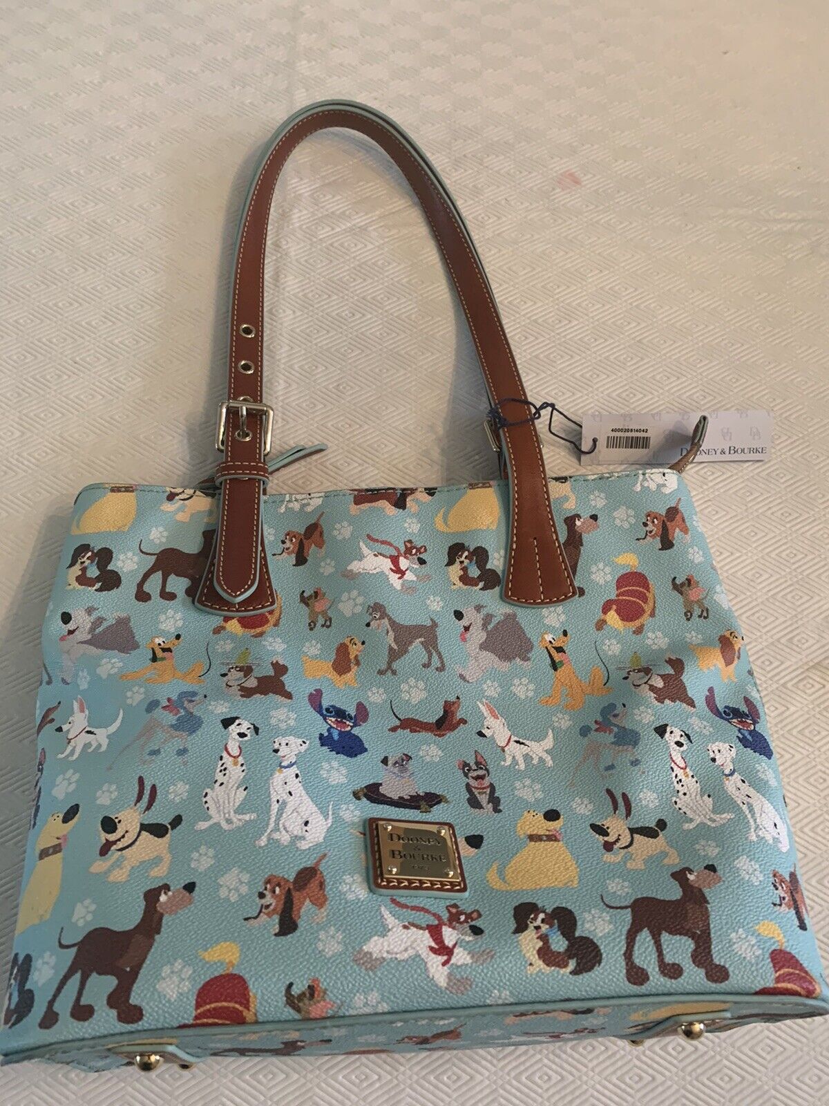 Disney Parks Dooney And Bourke 2017 Blue Disney Dogs Tote Purse New With Tags
