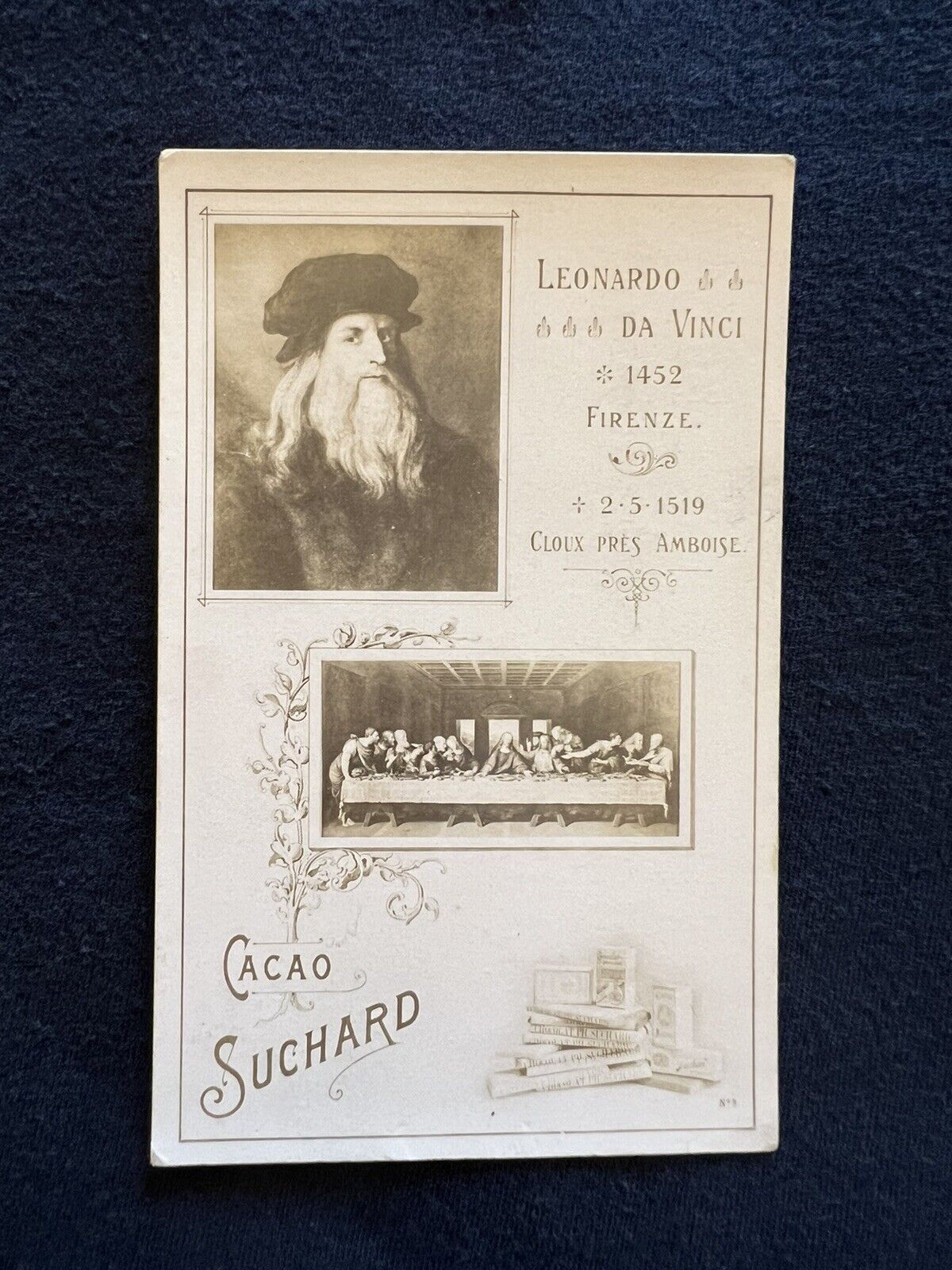 1899 SUCHARD CHOCOLAT LEONARDO DA VINCI ROOKIE CARD POP 0 (MONA LISA STOLLWERCK)