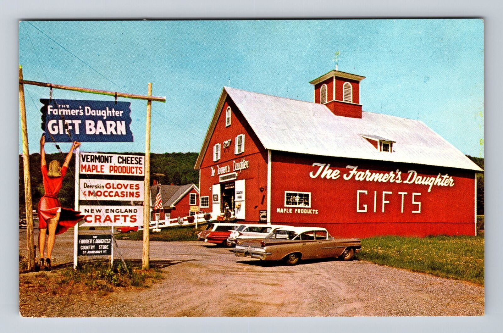 St Johnsbury VT-Vermont, The Farmers Daughter Gift Shop, Vintage Postcard
