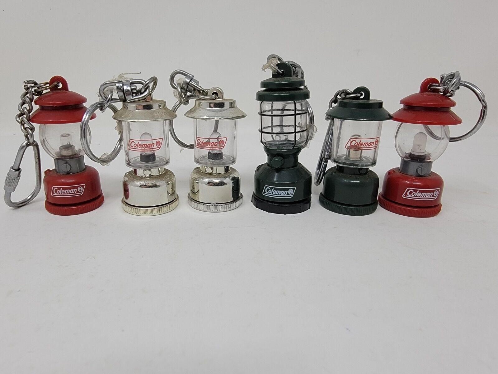Vintage Coleman Lantern Keychain Collection Lot of 6