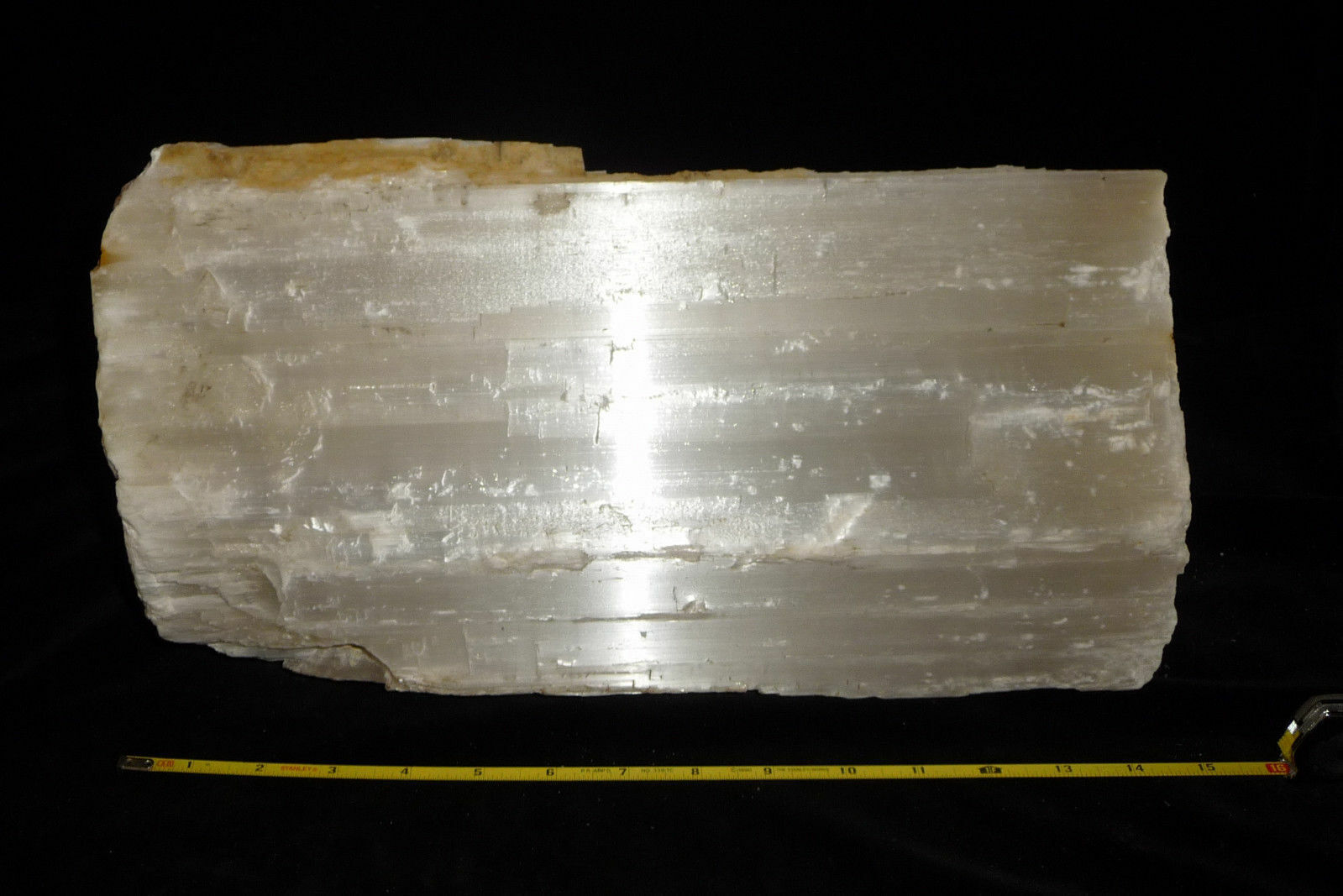 HUGE gemmy SELENITE log … 42.4 lbs … premium material … Mexico … excellent 