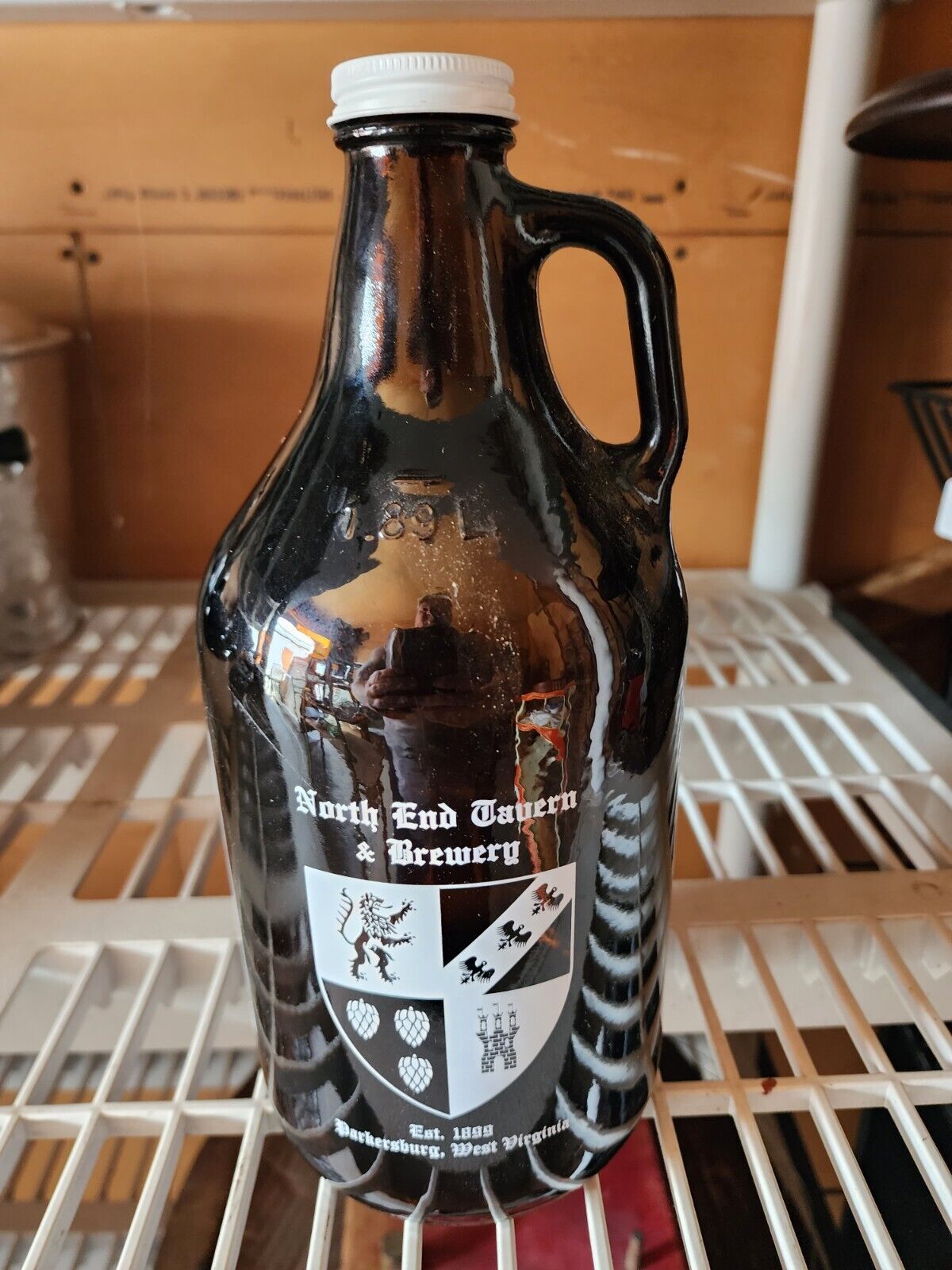Vintage North End Tavern Brewery Growler Beer Bottle Jug Parkersburg Wv 4  avail