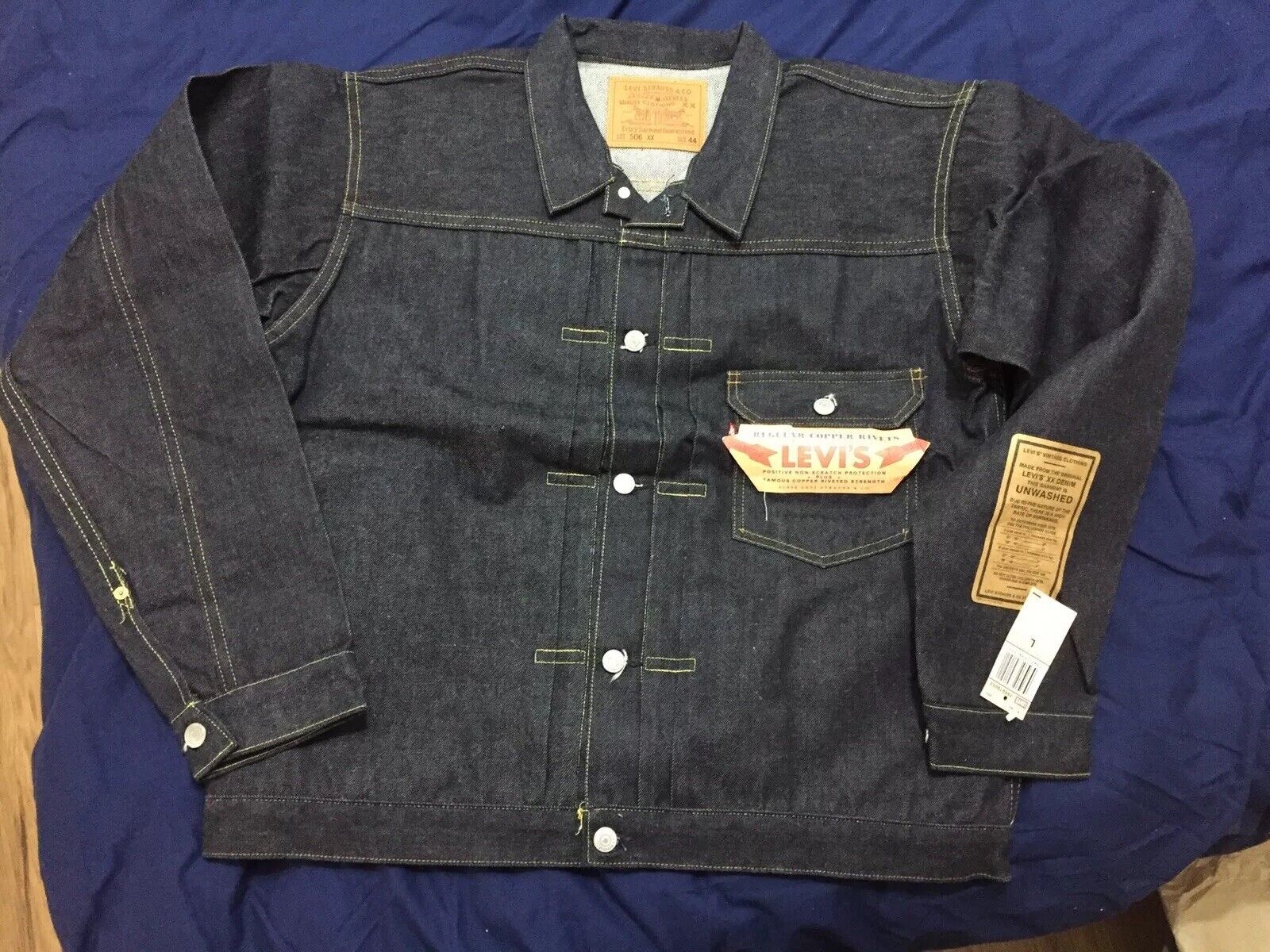 Levis  BIG E Jacket 1936 Type 1 LVC 506xx NEW  44 Made In USA