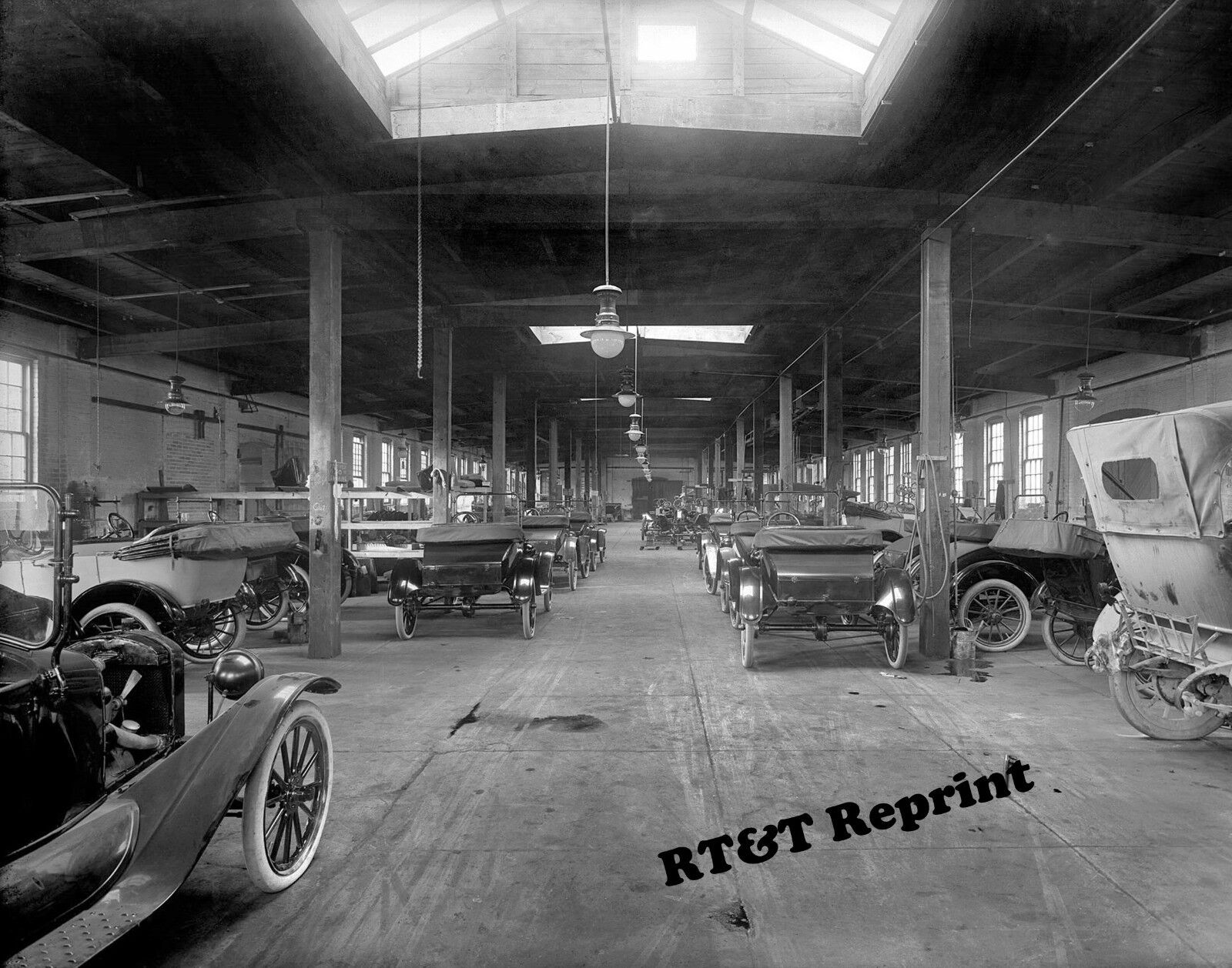 Photograph Vintage Jackson Michigan Hackett Auto Repair Shop 1916  8x10