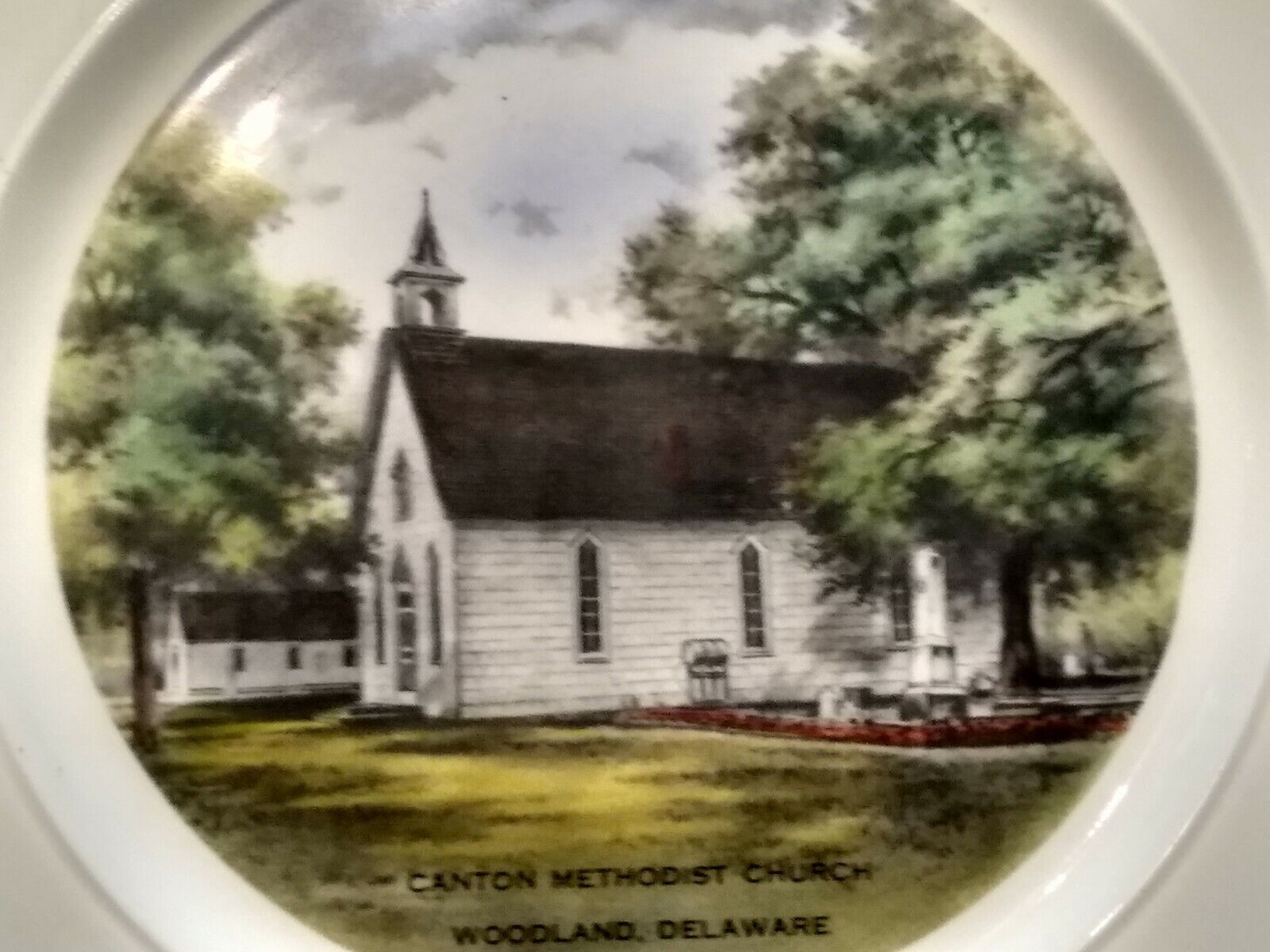 1952 Woodland Delaware Canton United Methodist Church Commemorative Plate Sussex