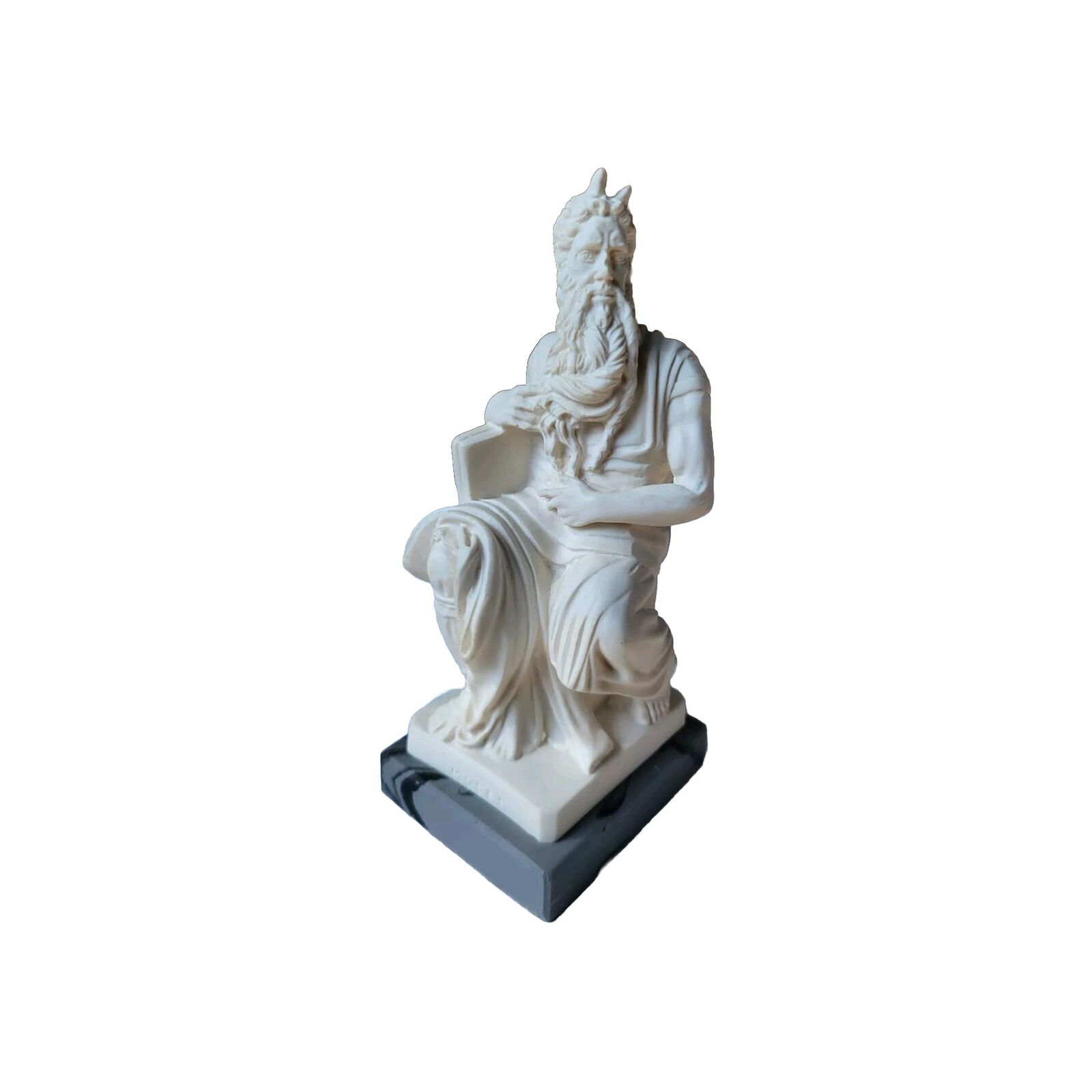 Vintage Italy Michelangelo Horns Of Moses 10 Commandments Sculpture Figurine