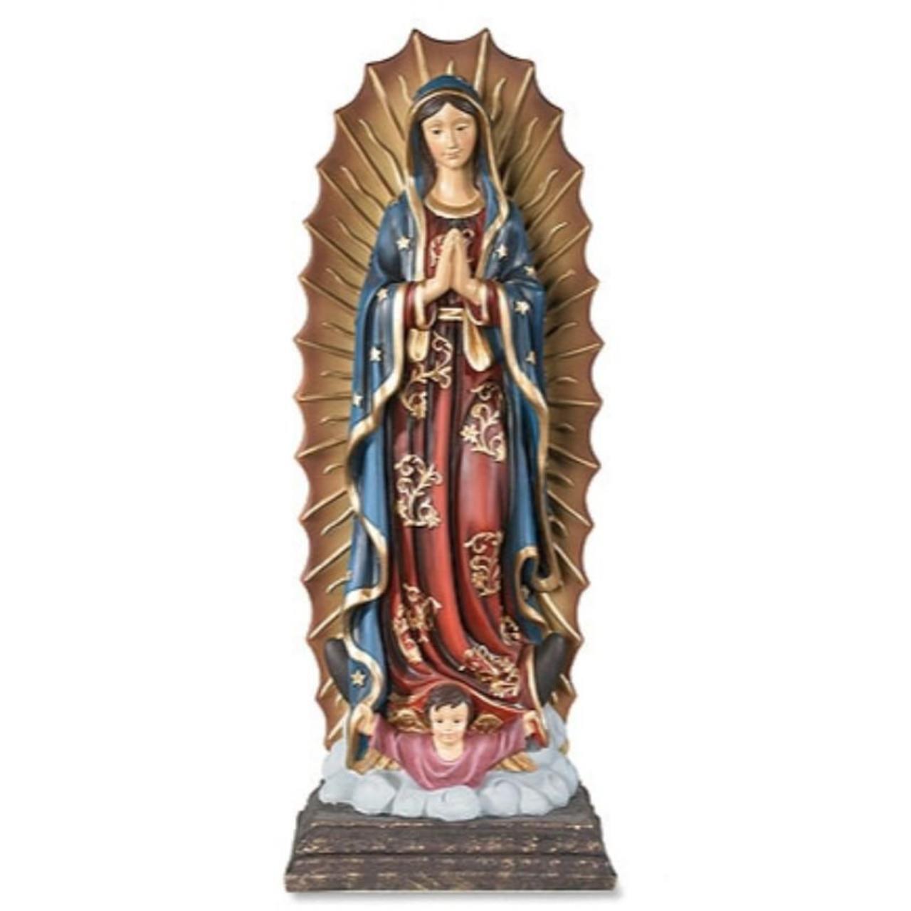 Large Catholic Holy Mother Blessed 19 Inch Our Lady of Guadalupe Statue