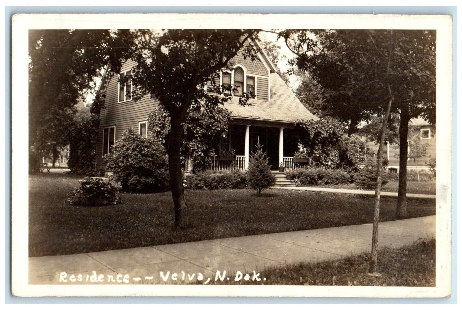 1944 Residence House Home Velva North Dakota ND RPPC Photo Vintage Postcard