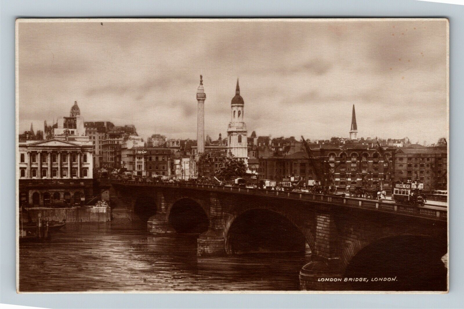 RPPC London United Kingdom, London Bridge, Vintage Postcard