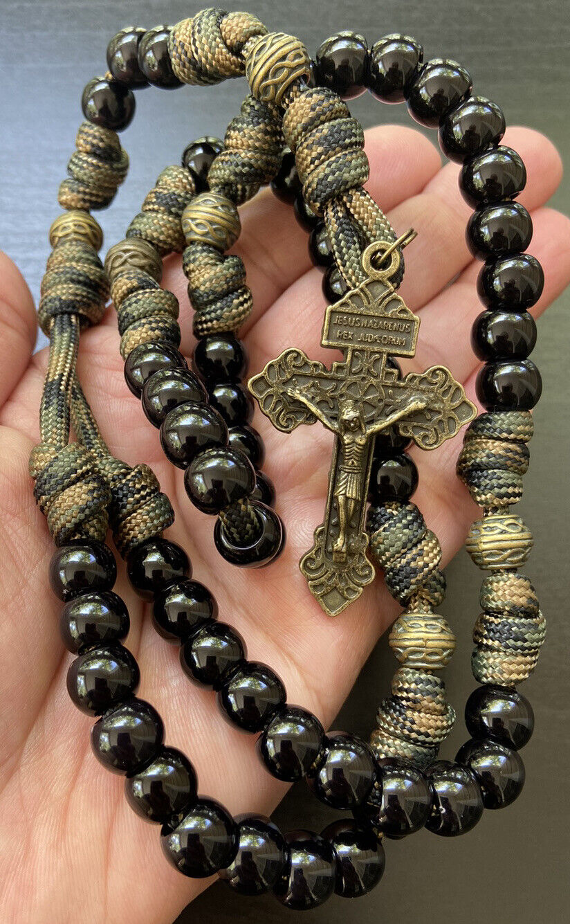 Military Rosary, Durable  Catholic Rosary - Paracord Rosary- Handmade