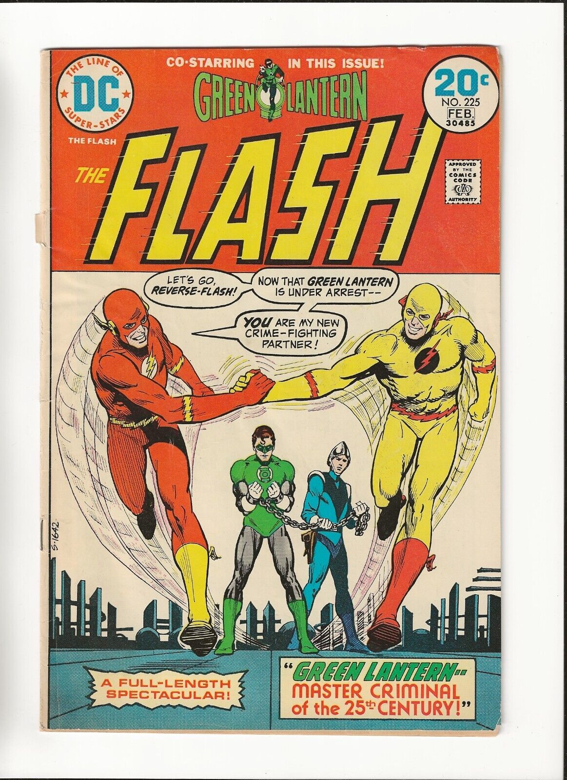 Flash #225 Professor Zoom Reverse Flash Appearance Nick Cardy Art Low Grade 1974