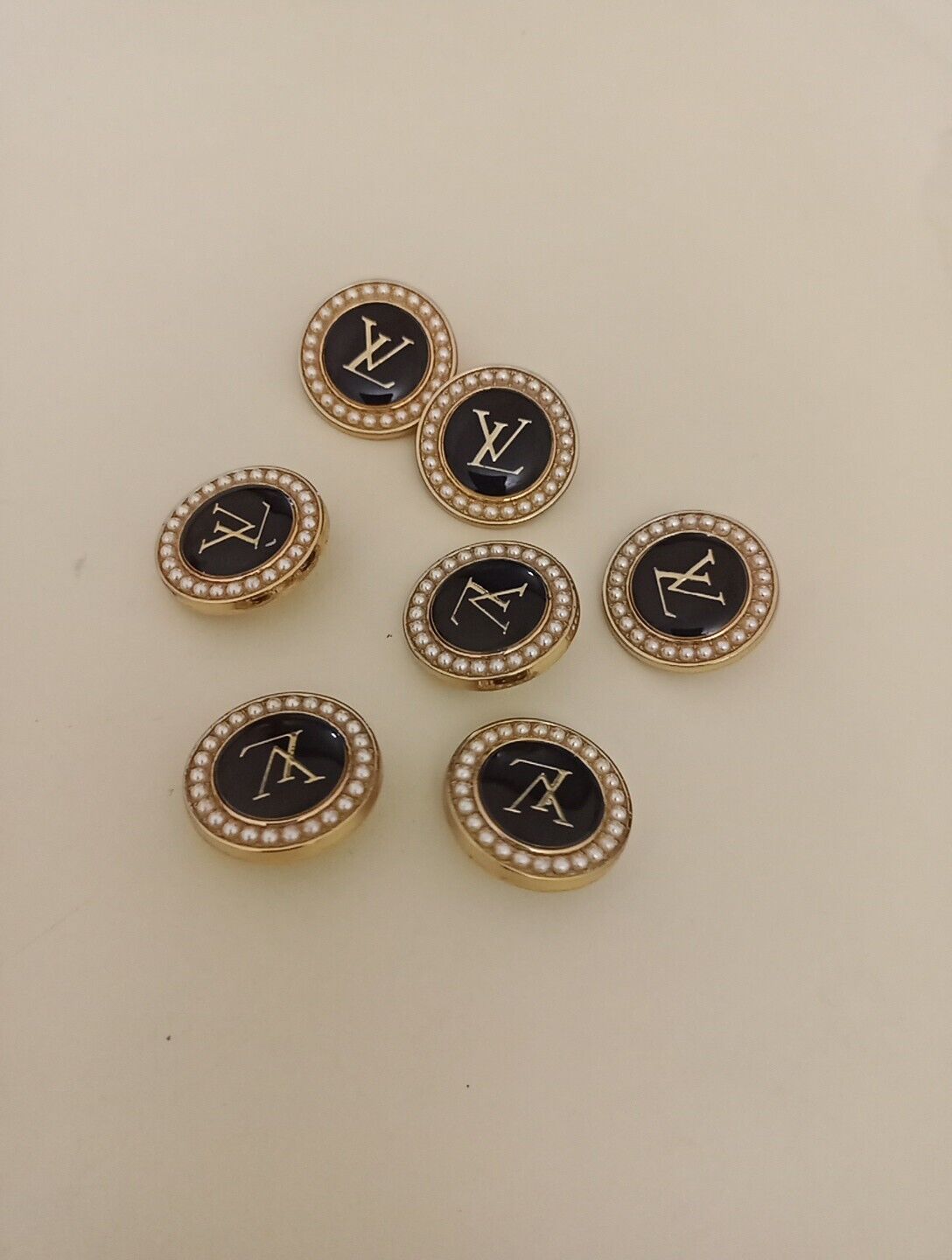 Lot Of 7  LV Button Shank Button 22mm Designer Button REPLACEMENT BUTTON