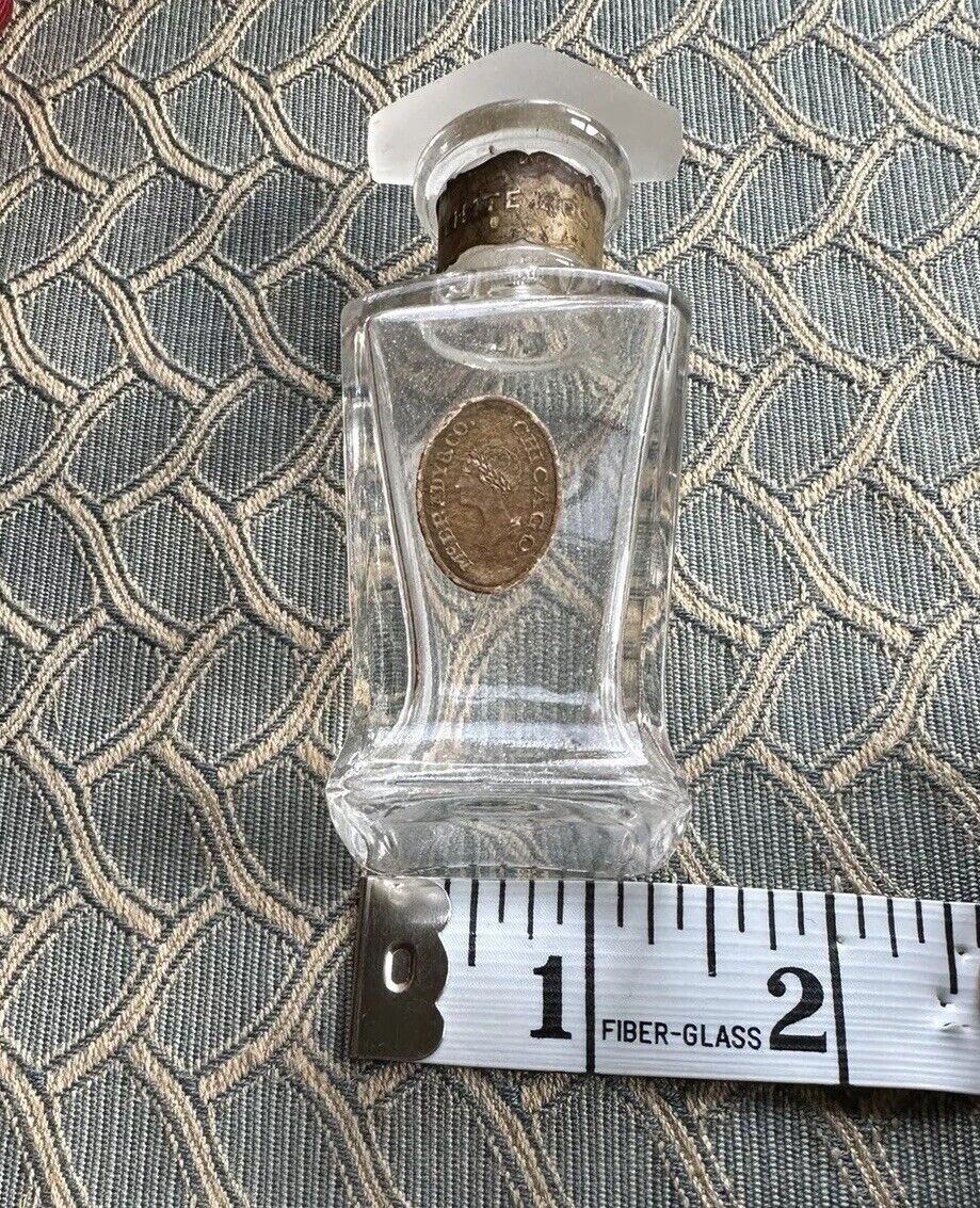 Antique 1920’s VTG Empty Perfume Glass Scent Bottle By McBrady Co Chicago