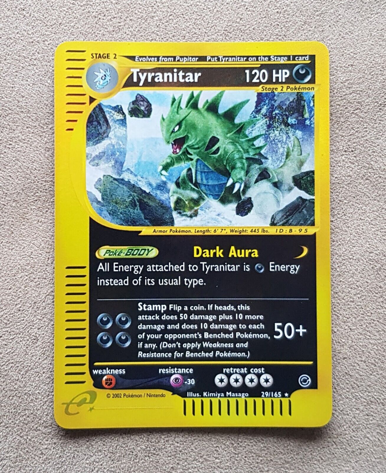 Tyranitar 29/165 Reverse Holo Pokemon Card - 2002 Expedition Base Set