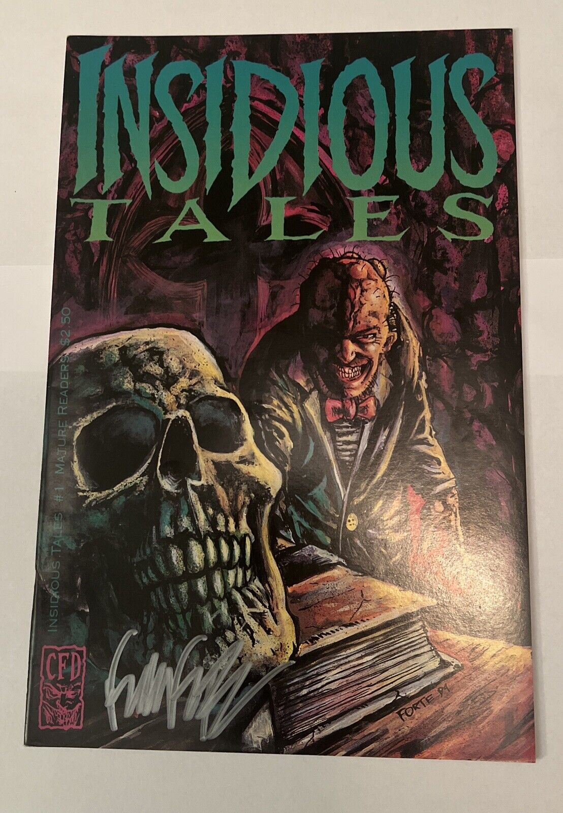 Insidious Tales #1 VF/NM Signed By Frank Forte CFD Horror Anthology Lovecraft
