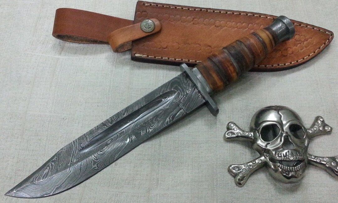 Custom Hand crafted Knife king's Damascus KA-BAR knife