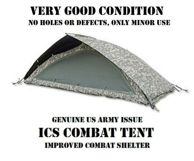 USGI ORC Industries ICS Improved Combat Shelter 1 Man Tent ACU GREAT CONDITION