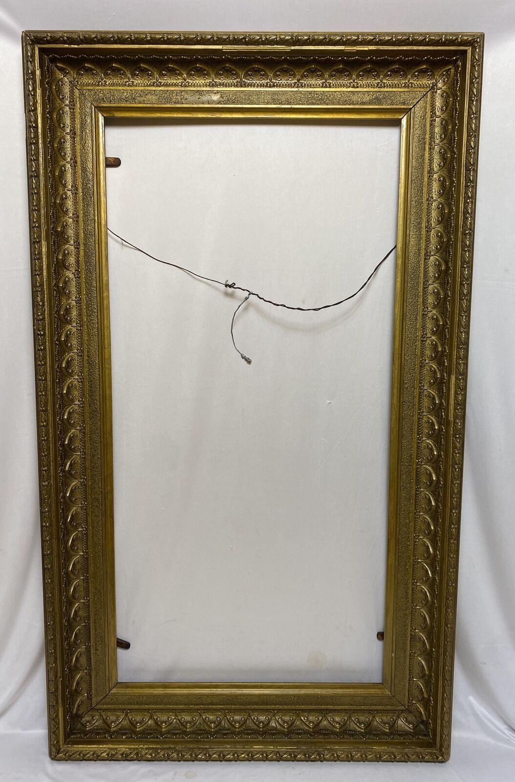 Antique 1880s Victorian Gold Gilt Gesso Wood Frame Fits 36\