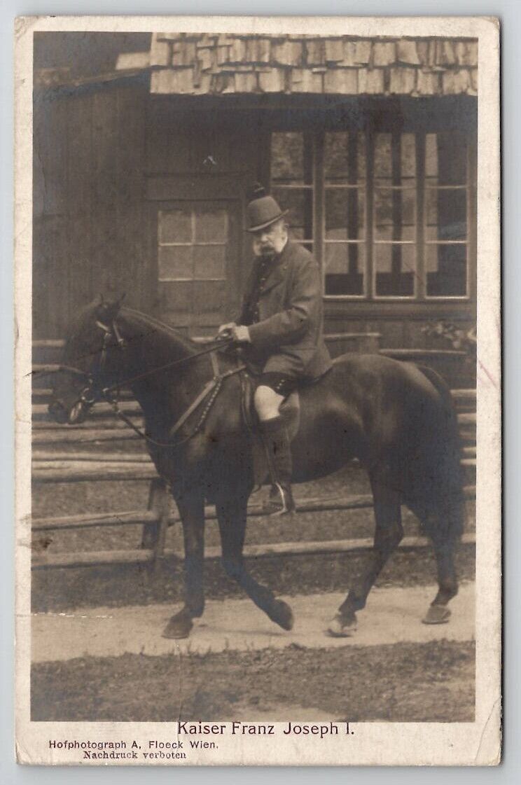 RPPC Kaiser Franz Joseph I On Horseback Sent To Shirley MA Postcard X26