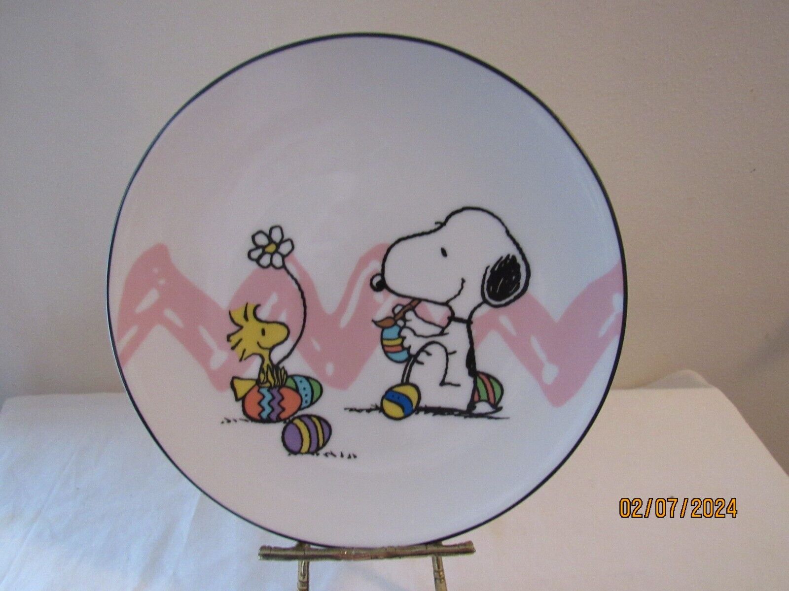 Lenox PEANUTS Snoopy Easter ACCENT PLATES SET OF 4 - 8 inch Box 2024 895684