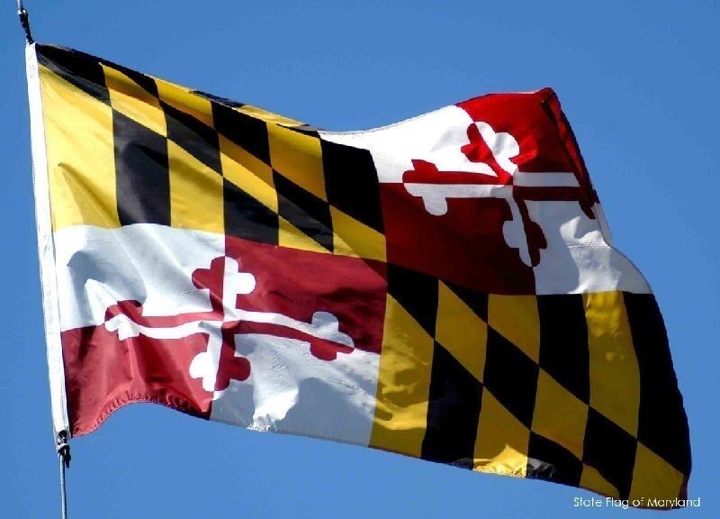 MARYLAND STATE OF FLAG  NEW 3x5ft better quality usa seller