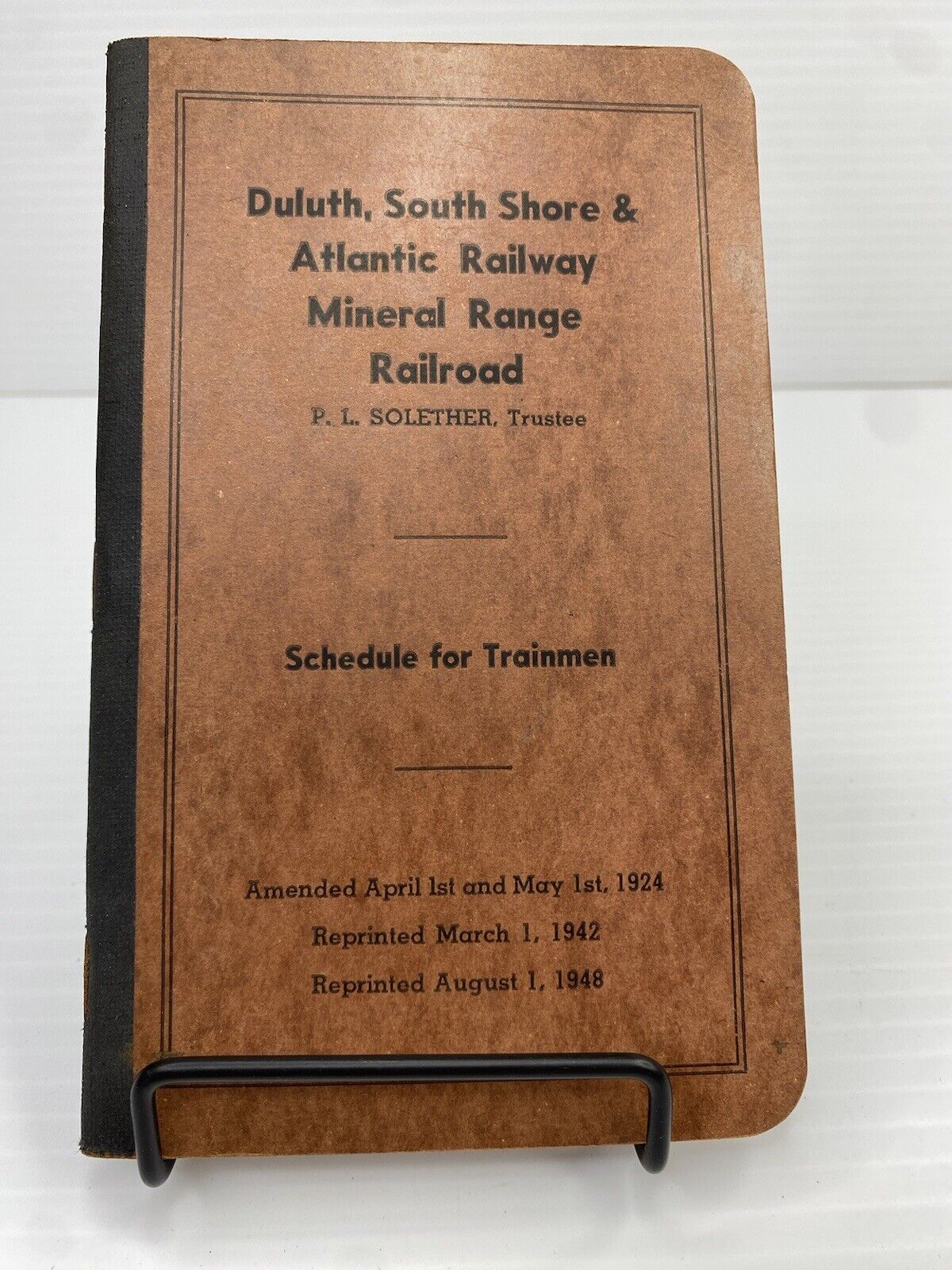 1948 Duluth South Shore & Atlantic Railway Mineral Range Railroad Schedule Train