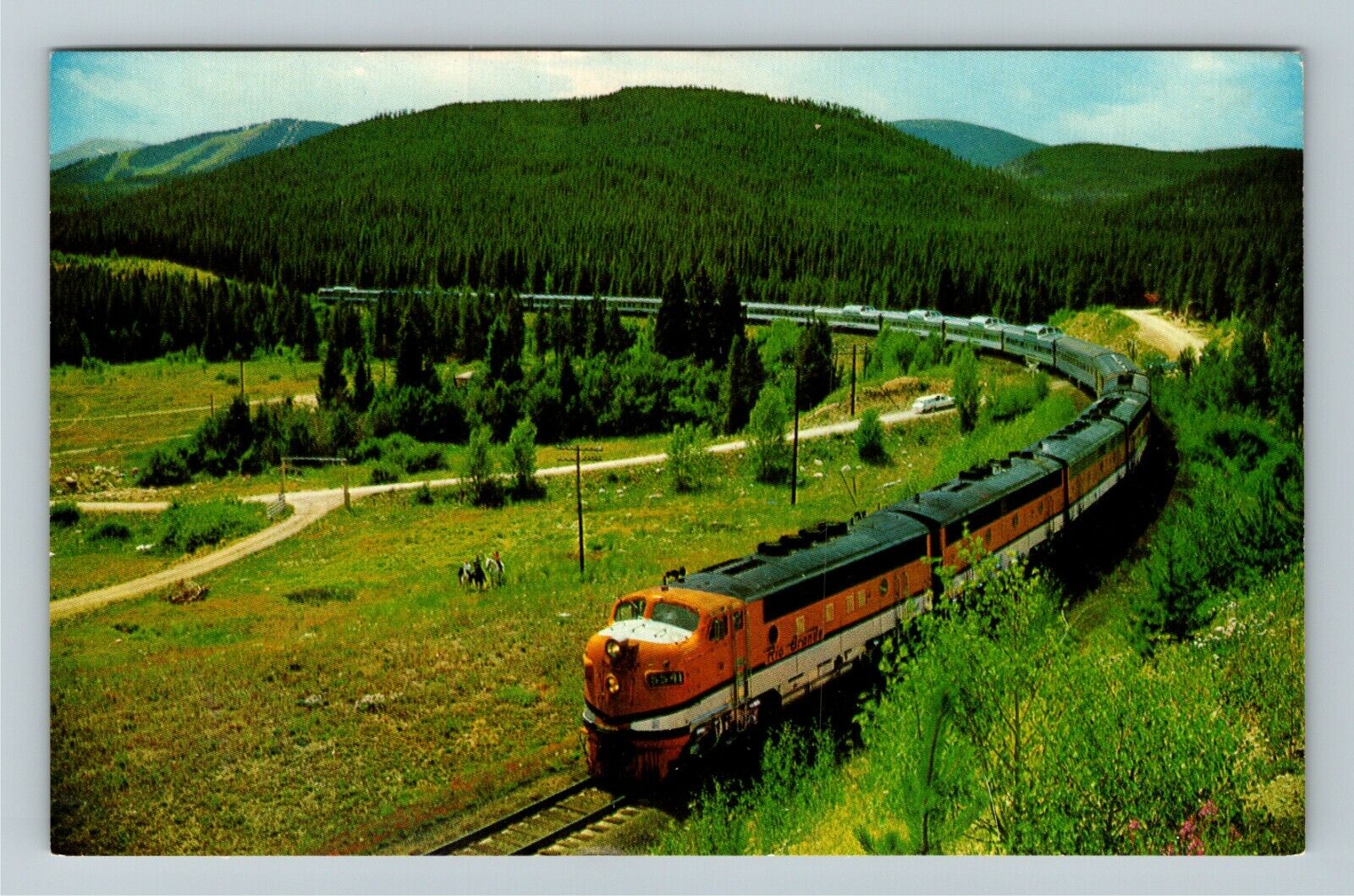 Vista Dome California Zephyr Railroad Vintage Souvenir Postcard