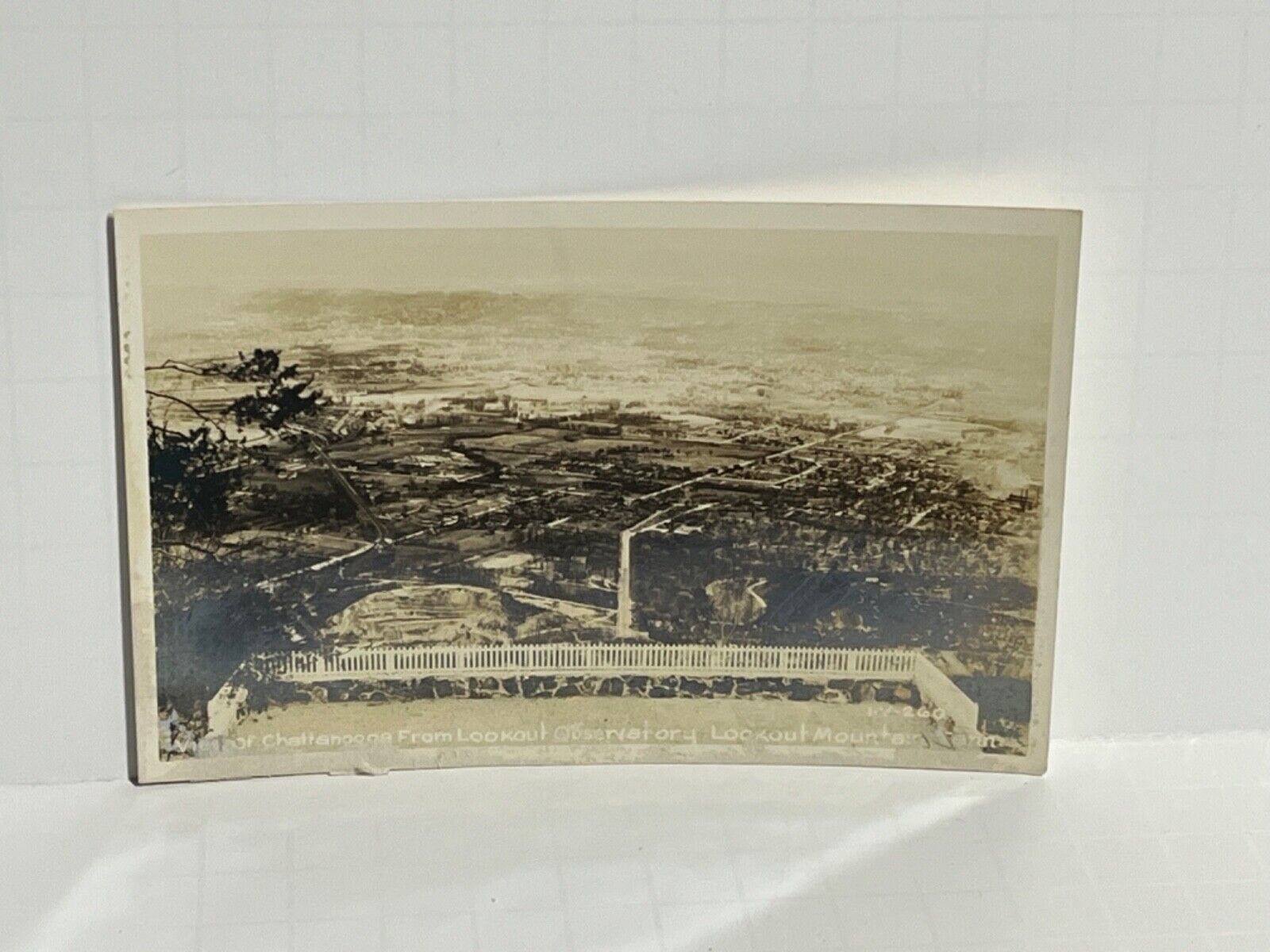 RPPC Postcard View of Chattanooga from Lookout Mountain Observatory TN A54