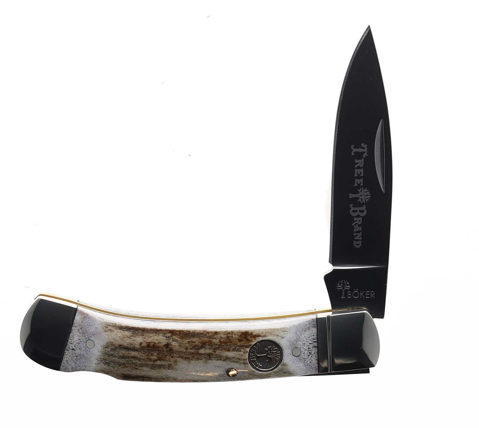 Boker Series 2.0 Gentleman Lockback Folding Knife Stag Handle D2 Plain 110819ST