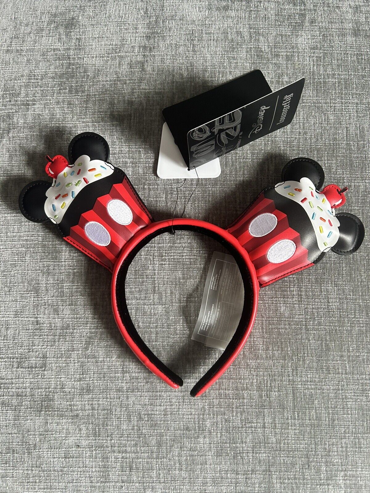 BNWT Loungefly Mickey Mouse Sprinkle Cupcake Ears Headband New