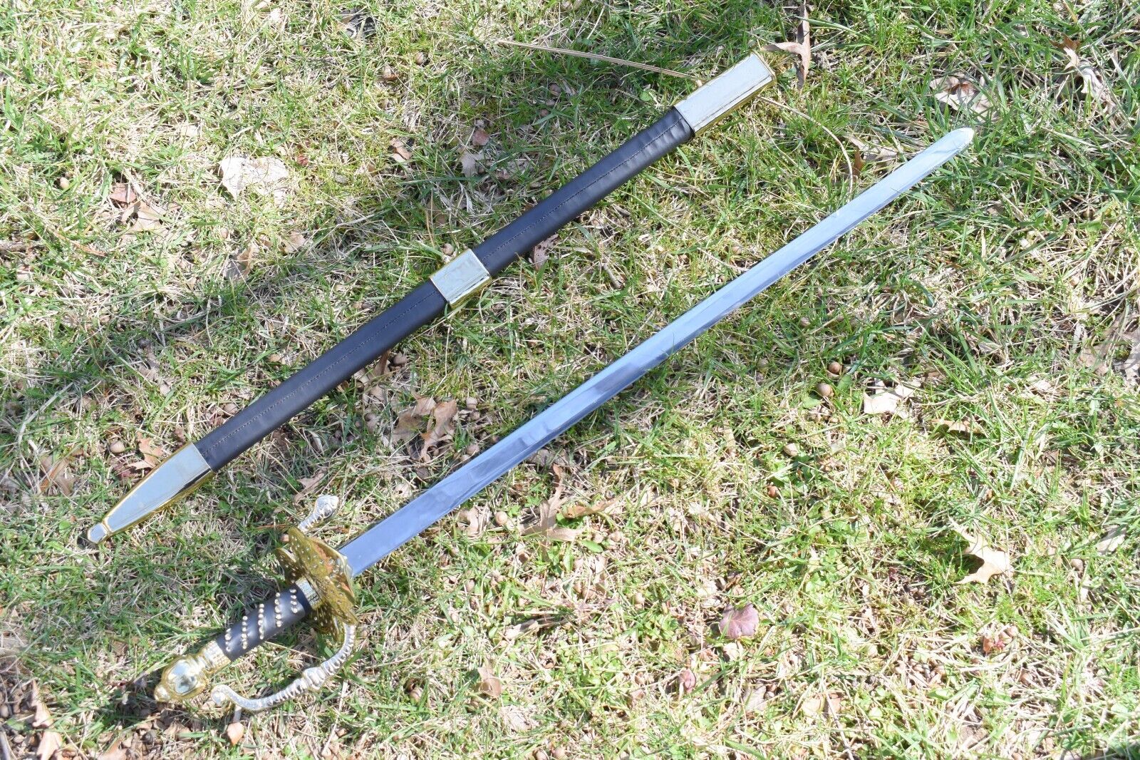 Medieval Black Handle Rapier legend of zorro Sword with Matching Scabbard