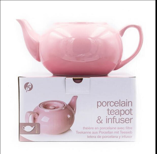 Ceramic Teapot (Pink) - PersonaliTEA New Teaware Filter Basket 