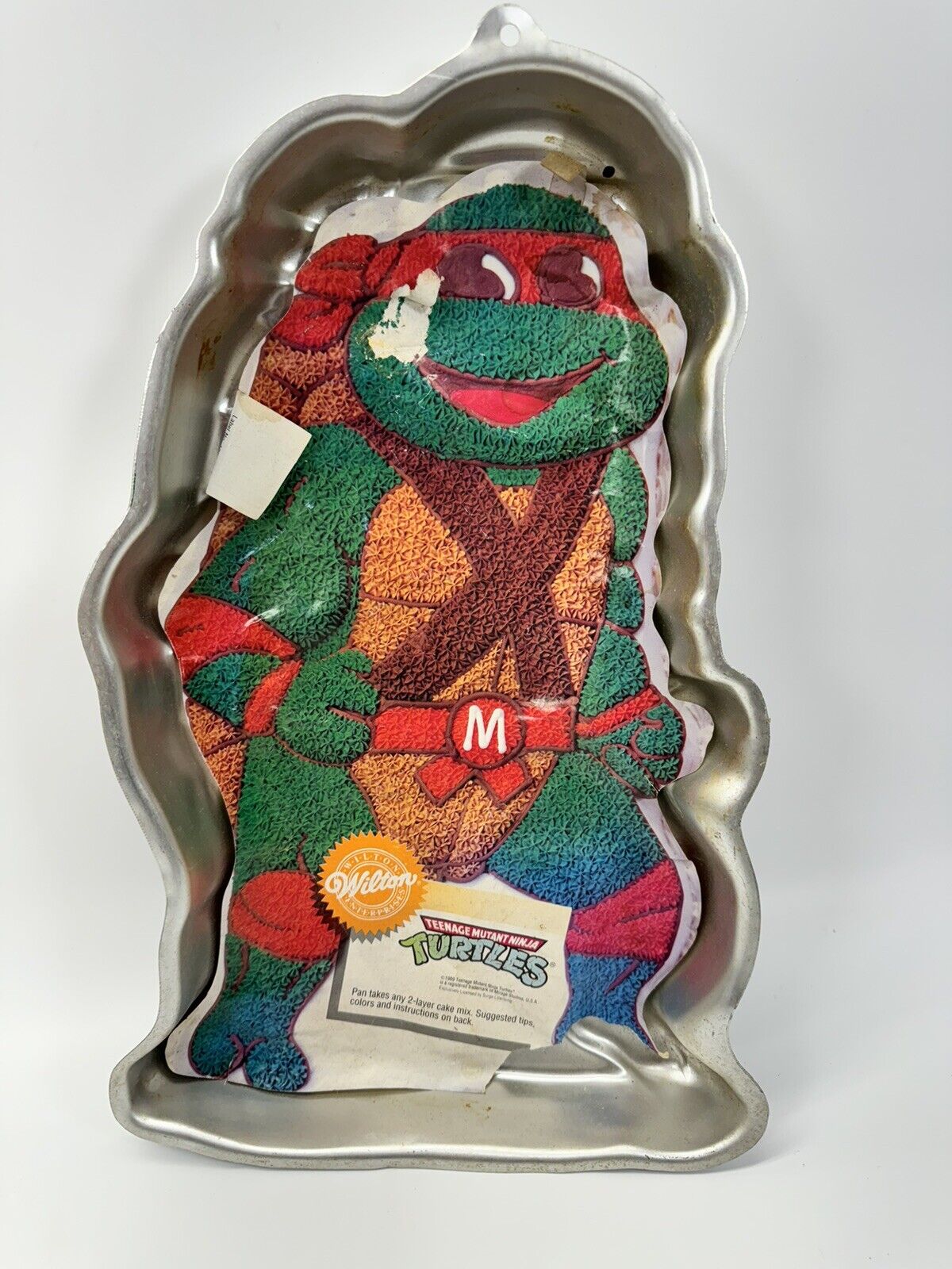 Vintage Teenage Mutant Ninja Turtles Wilton Cake Pan Mold Michelangelo 2105-3075