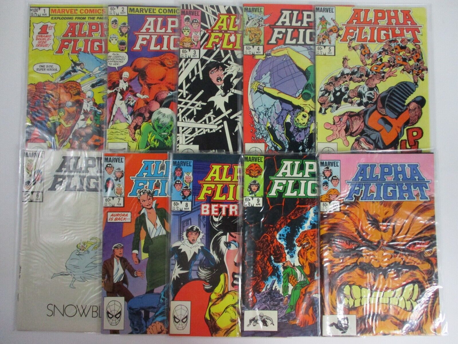 Marvel ALPHA FLIGHT Issues #1-10 Excellent
