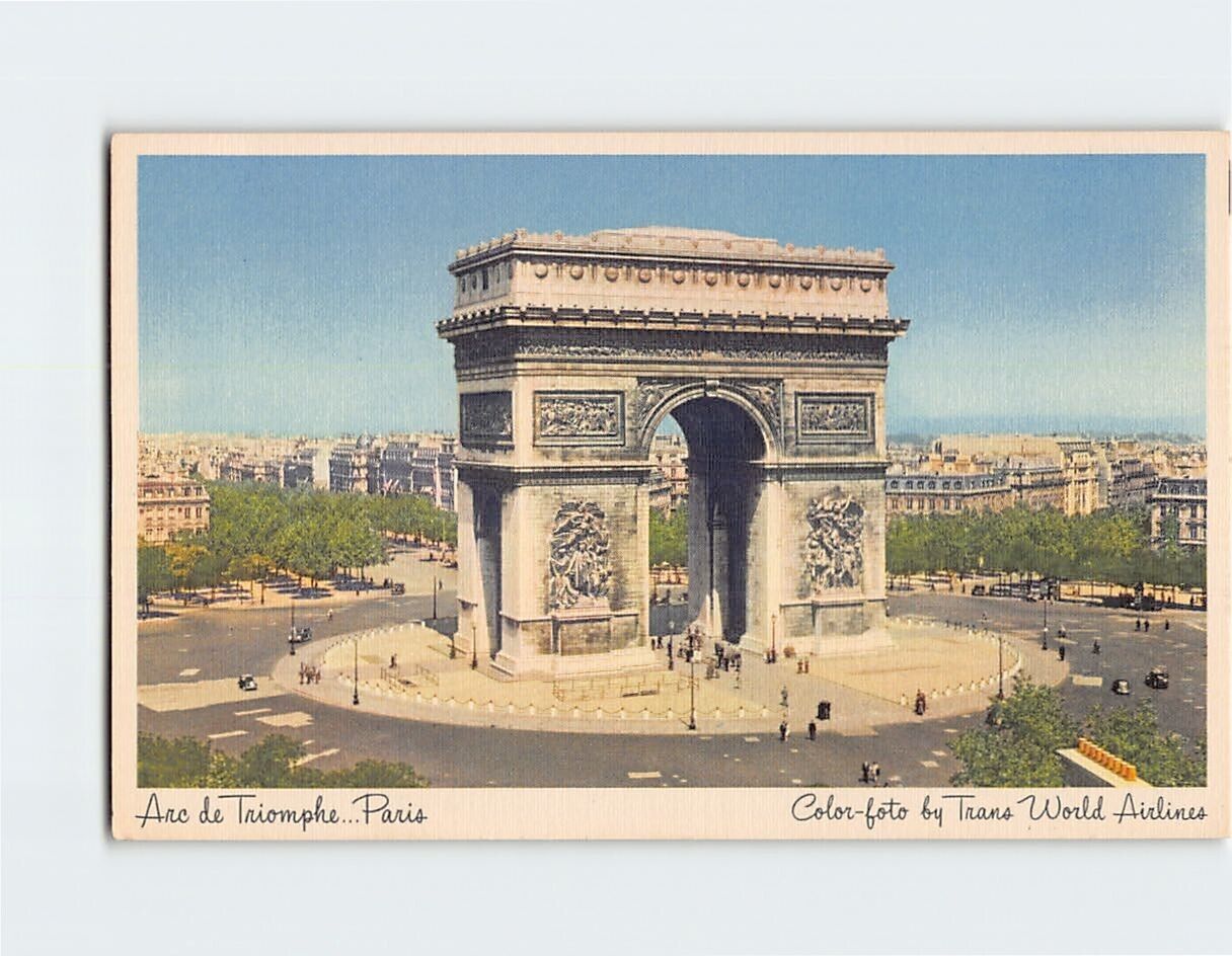 Postcard Arc de Triomphe Paris France Europe