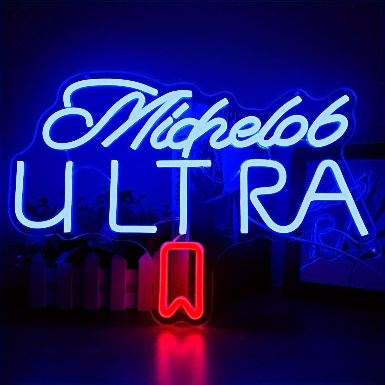 Geeinar Michelob Neon Sign for Wall Decor Dimmable Beer Neon Signs Bar Led Sign