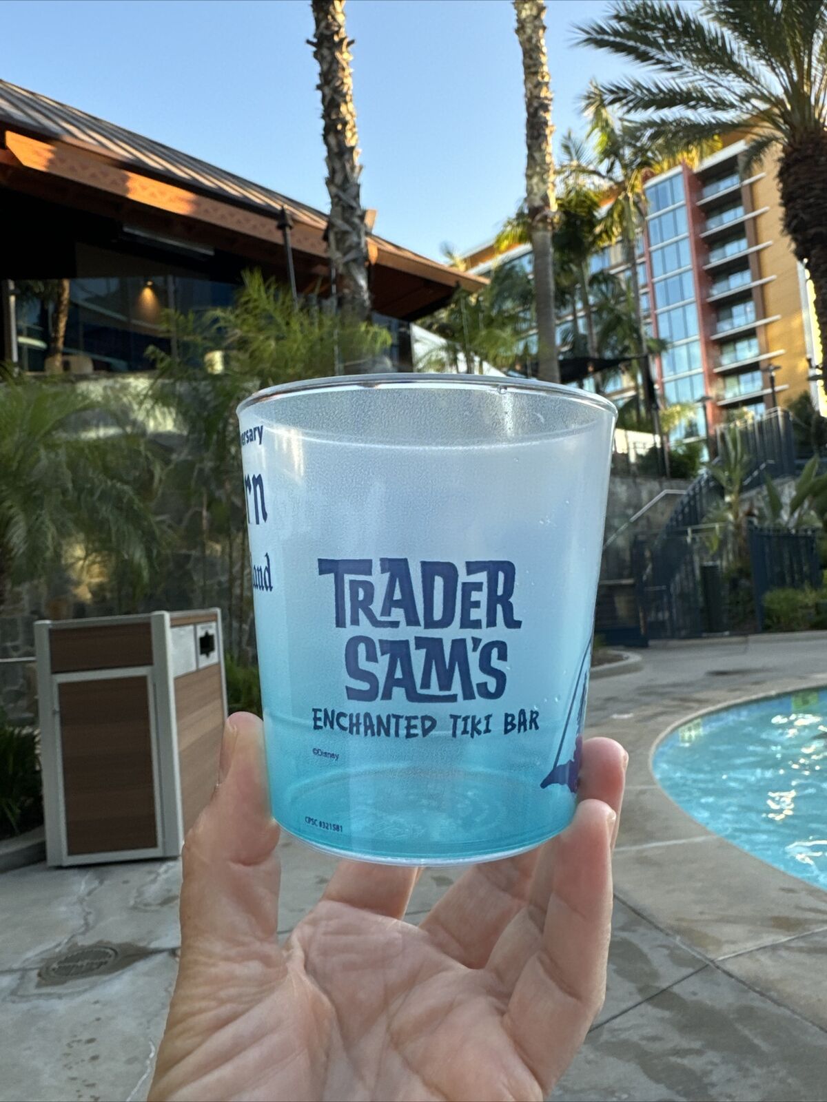 Disneyland Trader Sams Enchanted Tiki Bar Matterhorn 65th Anniv Cup plastic