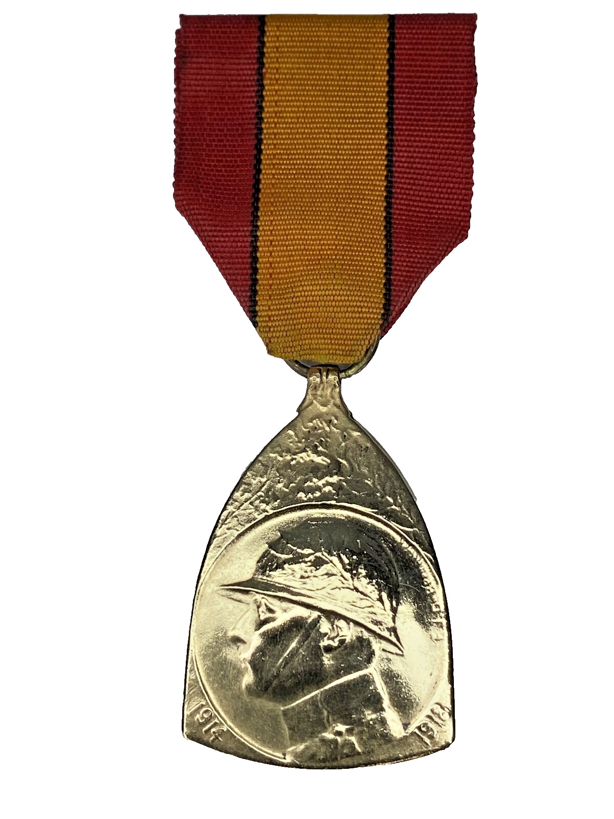 VTG 1918 WW1 Belgian Military King Albert 24mm Bronze Herinnerings Service Medal