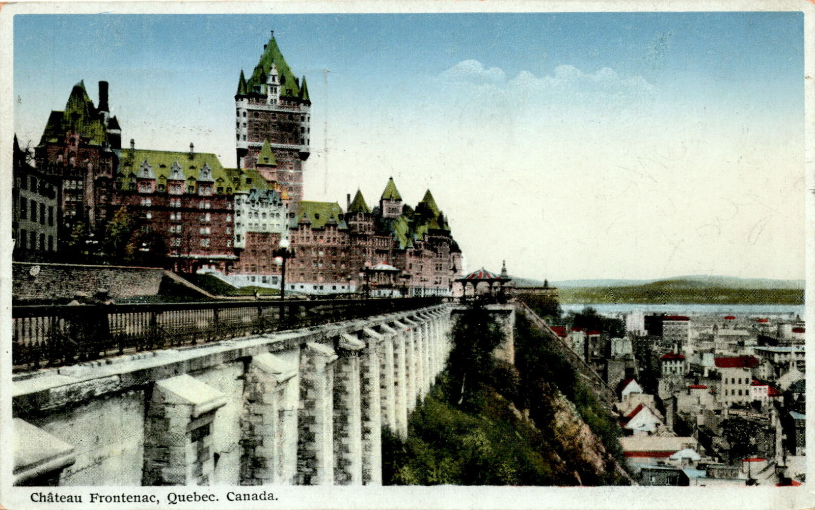 Château Frontenac, Quebec, Canada, Palisades Park, New Jersey, USA Postcard