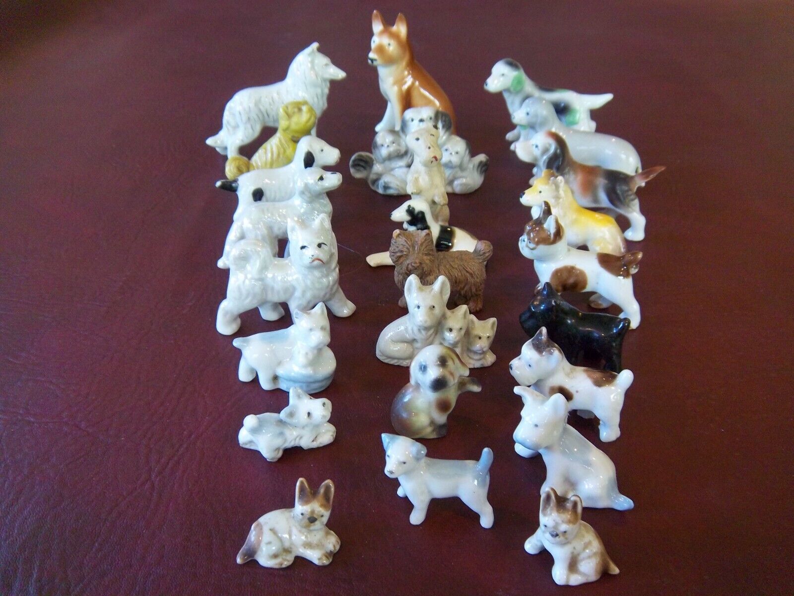 Vintage Misc Dog Figurines Lot of 25 Pieces