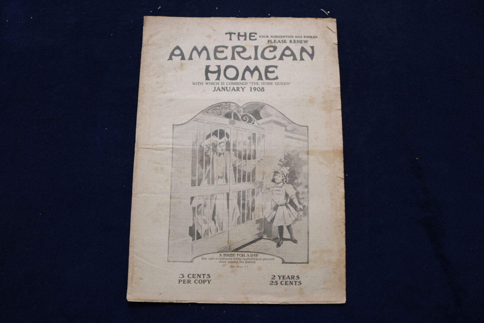 1908 JANUARY THE AMERICAN HOME NEWSPAPER - NICE ILLUSTRATED COVER - NP 8693