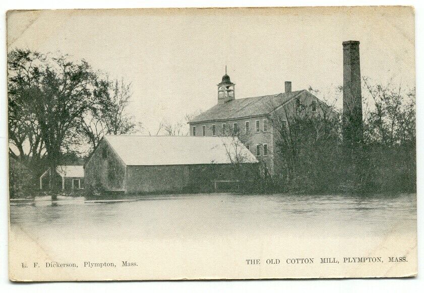 Plympton MA The Old Cotton Mill Postcard Massachusetts