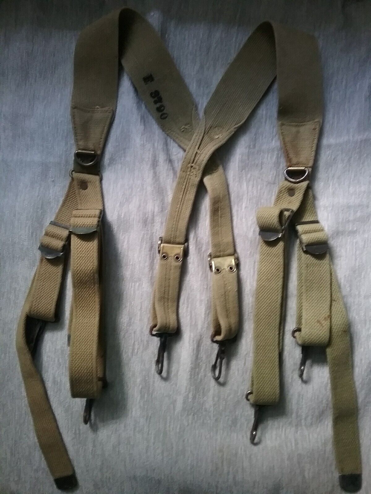 WW2 M-1936 Combat Suspenders. Genuine USGI Surplus Used Condition