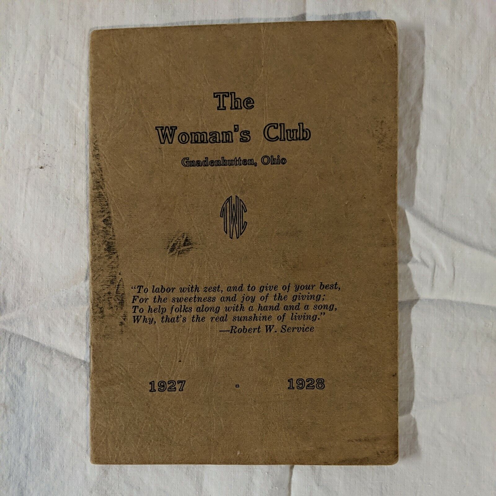 The Woman\'s Club Gnadenhutten Ohio 1927-1928 4th Annual Program Tuscarawas