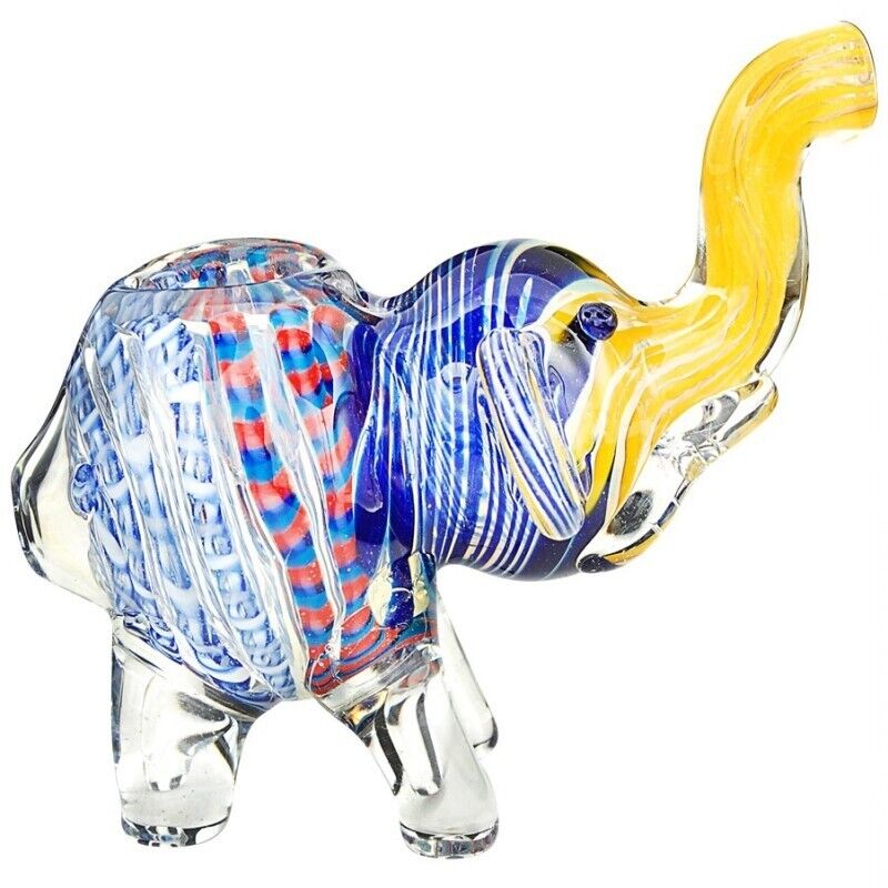Large Elephant Animal Glass Hand Pipe   Collector Item  * USA Seller + FREEBIES